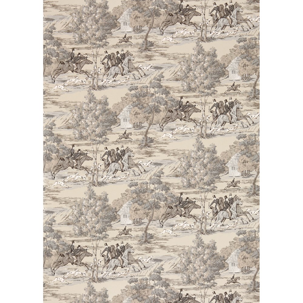 Tally Ho Wallpaper 214599 by Sanderson in Pearl Grey